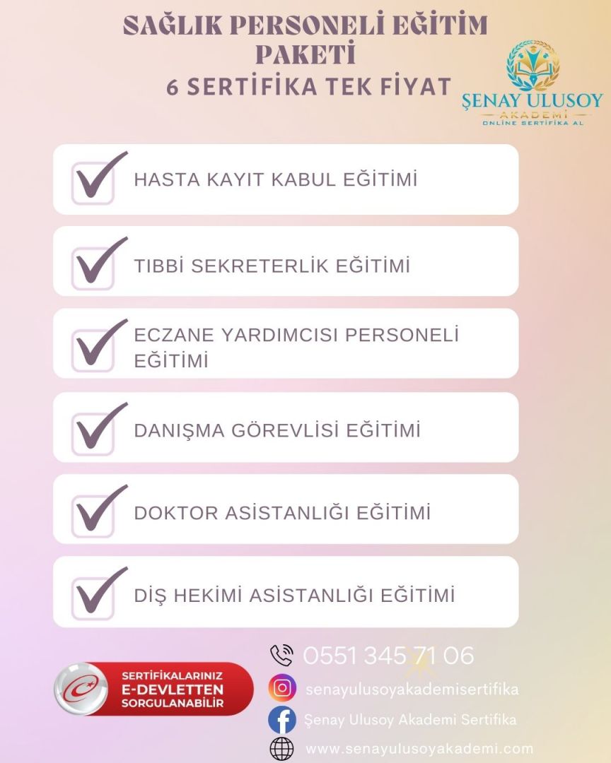 Sağlık Personeli Eğitim Paketi – 6 Sertifika